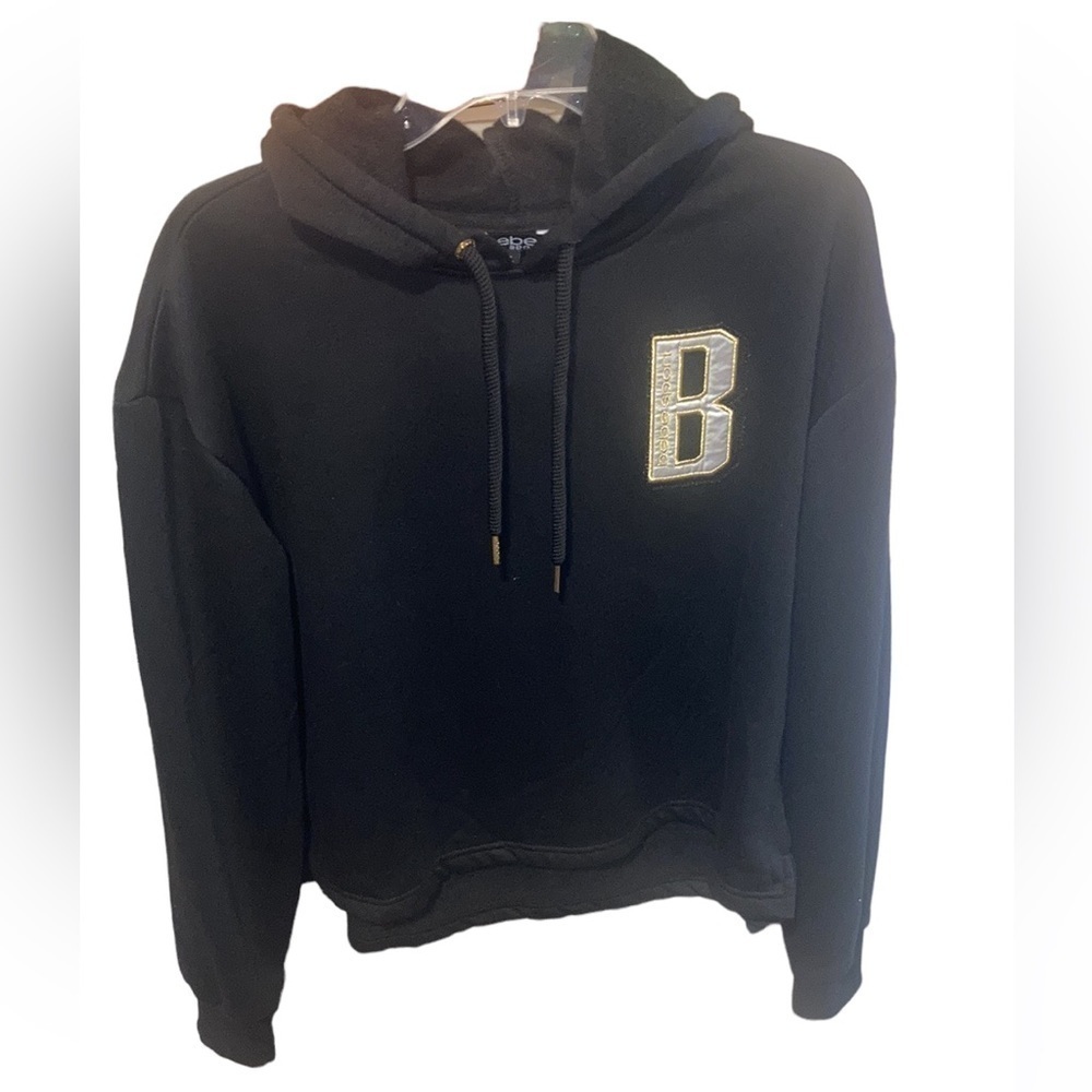 BEBE hoodie black with gold size L